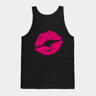 Hot Pink Lips (Dark) Tank Top